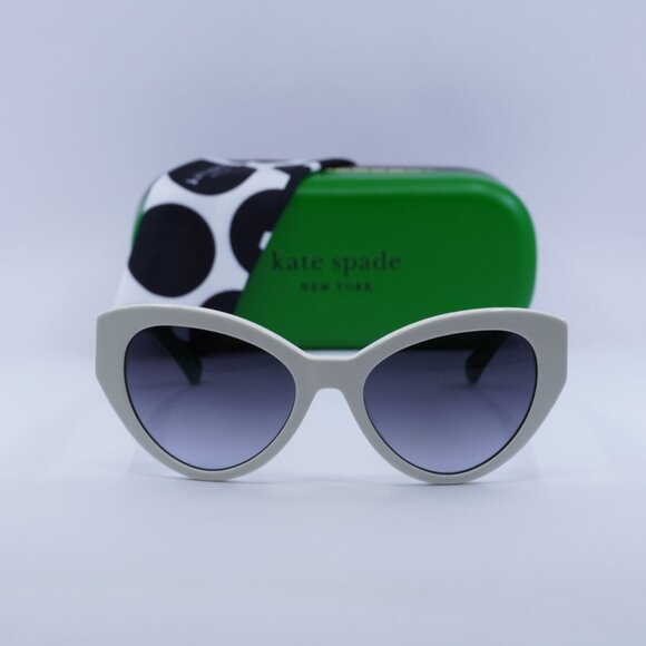 Final Price! Kate Spade PAISLEIGH/S 0VK6 9O White/Green/Grey Sunglasses main image 6